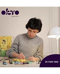 Wise Elk Okto Sensory Art 3D Painting "Irises" – 11.8" x 15.7" Canvas Kit