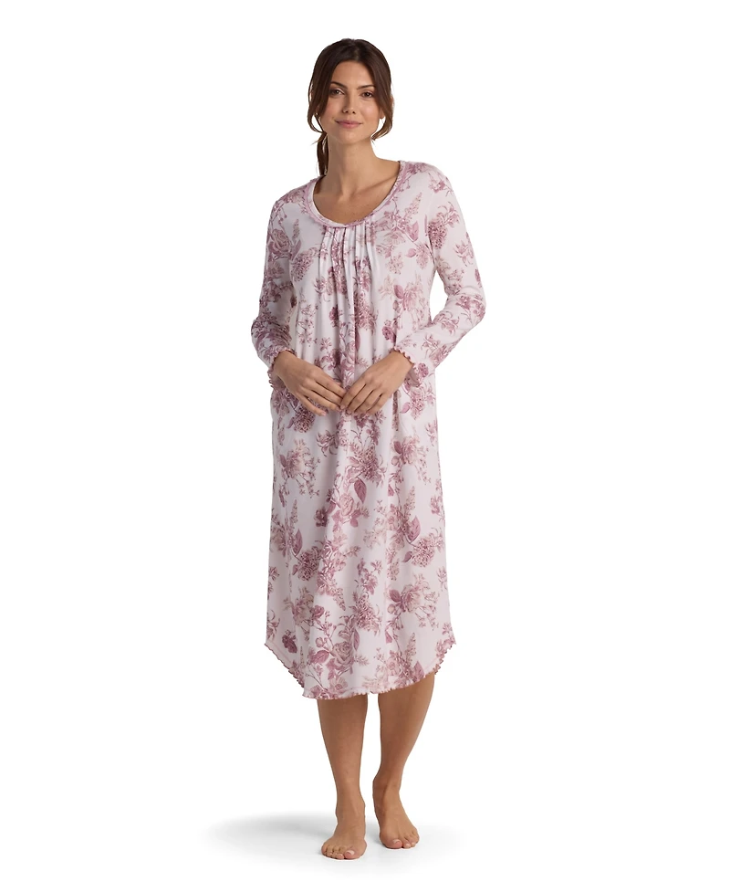 Miss Elaine Women's Long Sleeve Sleepwear Gown