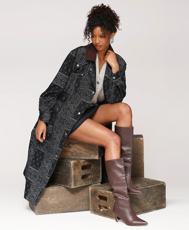 Avec Les Filles Women's Asymmetrical Utility Trench Coat