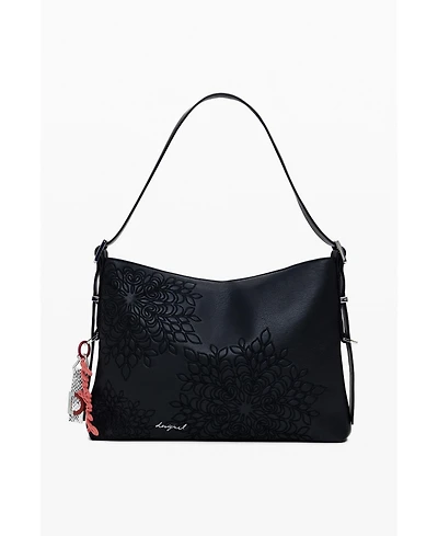 Desigual Women's Medium embroidered faux leather bag