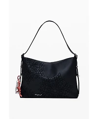 Desigual Women's Medium embroidered faux leather bag