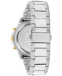 Tommy Hilfiger Men's Multifunction Silver Tone Stainless Steel Bracelet Watch, 44mm
