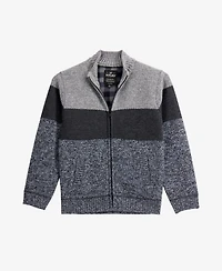 Xray Boys Full Zip Mock Neck Sweater With Fleece Lining