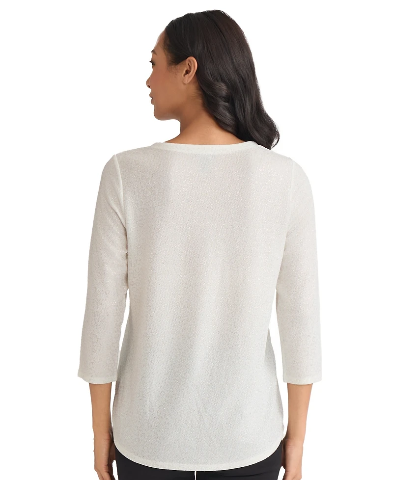 Jones New York Petite V-Neck Top