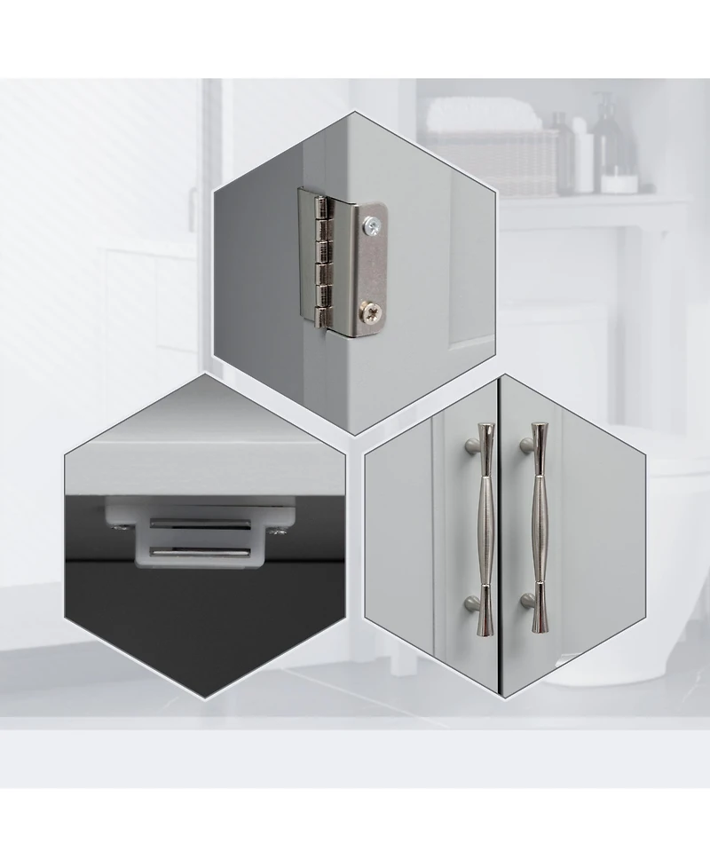 Slickblue Space-Saving Bathroom Organizer Cabinet for Towels and Essentials