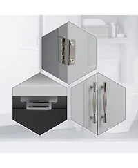 Slickblue Space-Saving Bathroom Organizer Cabinet for Towels and Essentials