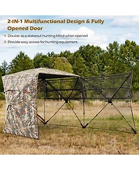 Mecale 360° One Way See Through Hunting Blind Ground Blind with Portable Carrying Bag