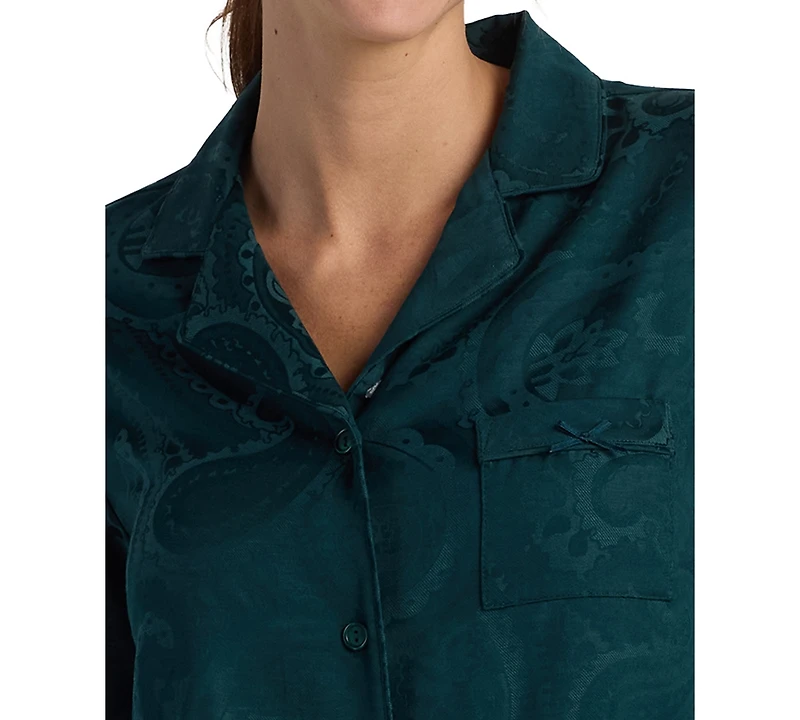 Miss Elaine Petite 2-Piece Long Sleeve Top and Pull-On Pants Pajama Set