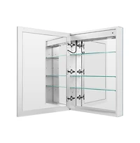 Slickblue Bathroom Lighted Medicine Cabinet with Dual Side Mirrors