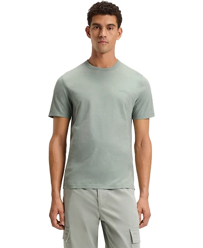 Boss by Hugo Men's Cotton Slub Logo Detail T-Shirt