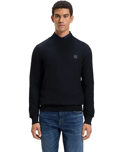 Boss by Hugo Men's Structured Cotton Cashmere Sweater