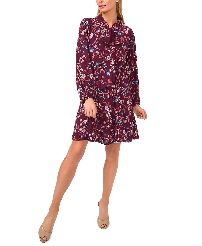 CeCe Women's Long Balloon Sleeve Dress
