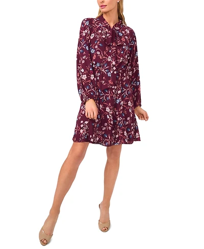 CeCe Women's Long Balloon Sleeve Dress