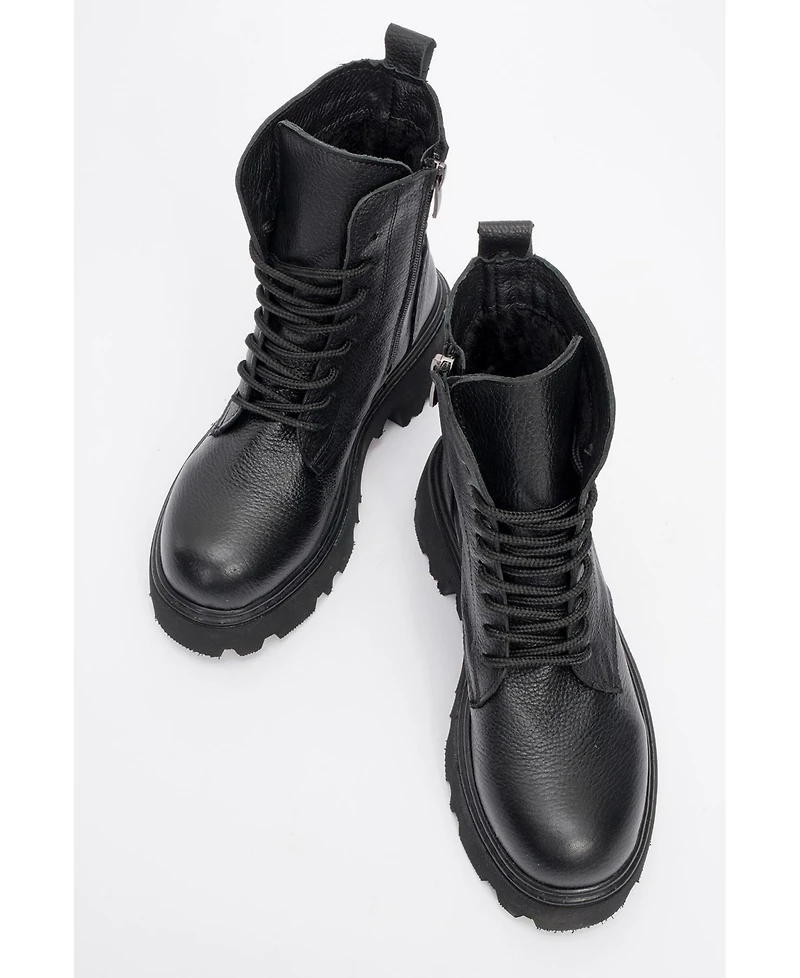 Forever & Always Shoes Tina Leather Ankle Boot (Women)