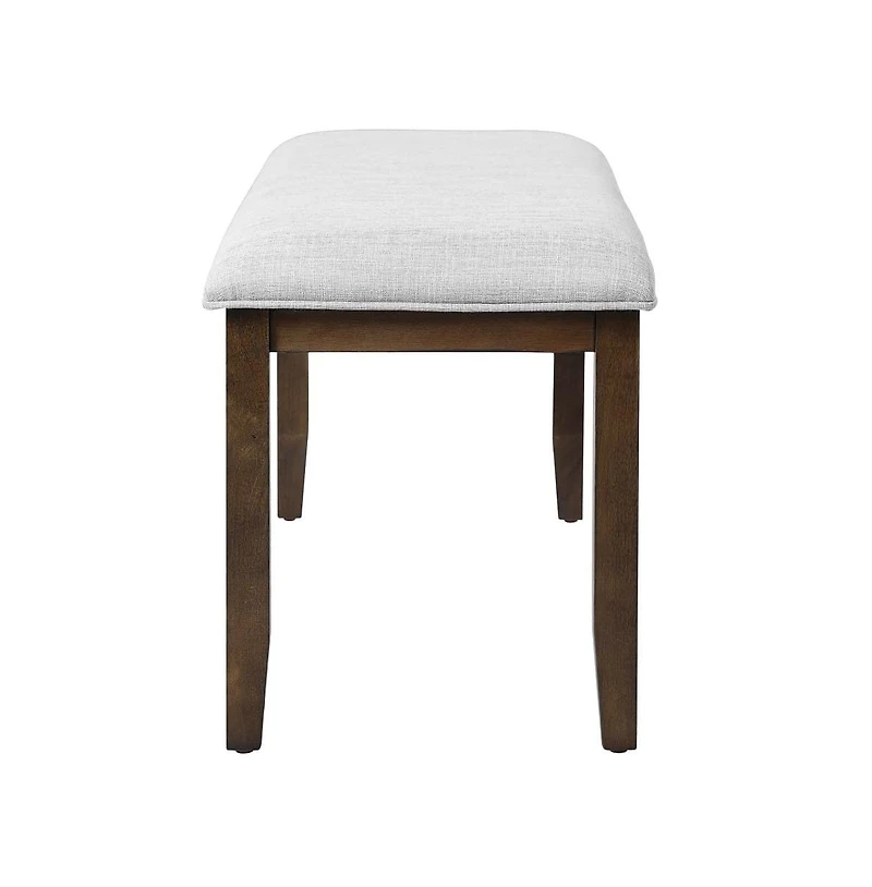 Upholstered Entryway Bench with Wood Legs, 38 Inch Padded Bench for Bedroom, Small Spaces or Dining Room-Maison Boucle