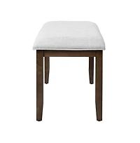 Upholstered Entryway Bench with Wood Legs, 38 Inch Padded Bench for Bedroom, Small Spaces or Dining Room-Maison Boucle