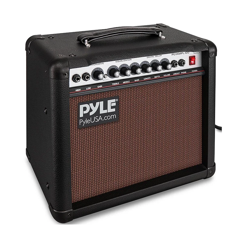 Portable Electronic Guitar Amplifier - 8'' High-Definition Speaker with Volume, Bass, Treble Controls