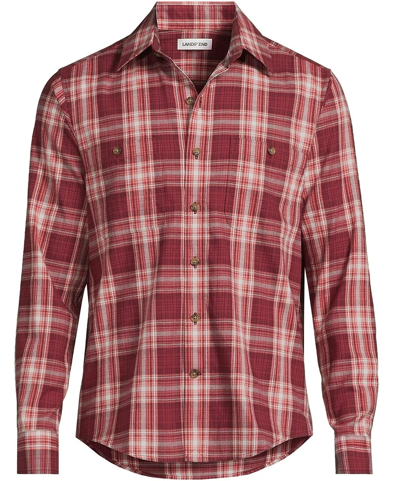 Lands' End Men's Lightweight Coastal Flannel Shirt