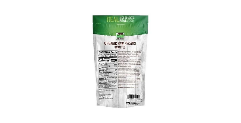 Now Foods Raw Pecans And Unsalted ,10 Oz
