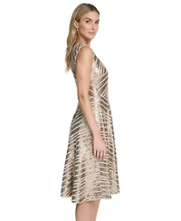 Calvin Klein Women's Sequin Sleeveless Midi Dress