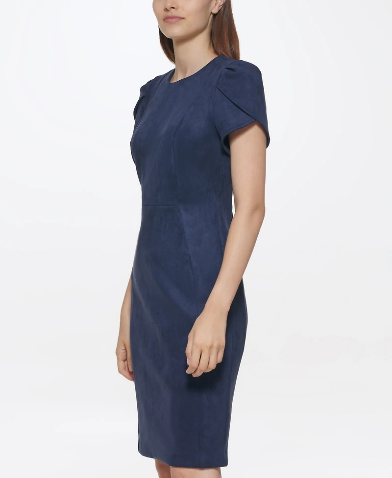 Calvin Klein Women's Tulip Sleeve Short Dress