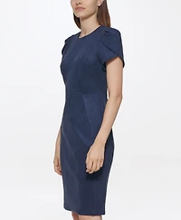 Calvin Klein Women's Tulip Sleeve Short Dress