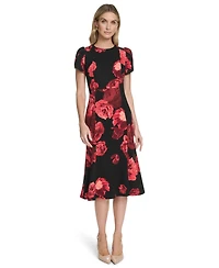 Calvin Klein Women's Printed Fit and Flare Midi Dress