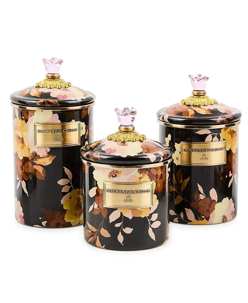 MacKenzie-Childs Wild Rose Small Canister