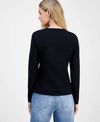 I.n.c. International Concepts Petite Embellished V-Neck T-Shirt, Macy's Exclusive