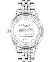 Coach Men's Elliot Silver Tone Stainless Steel Bracelet Watch, 43mm