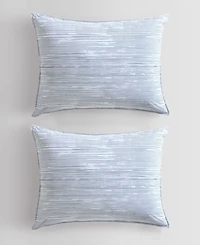 Calvin Klein Wavy Stripe Washed Percale Cotton 3-Pc. Comforter Set