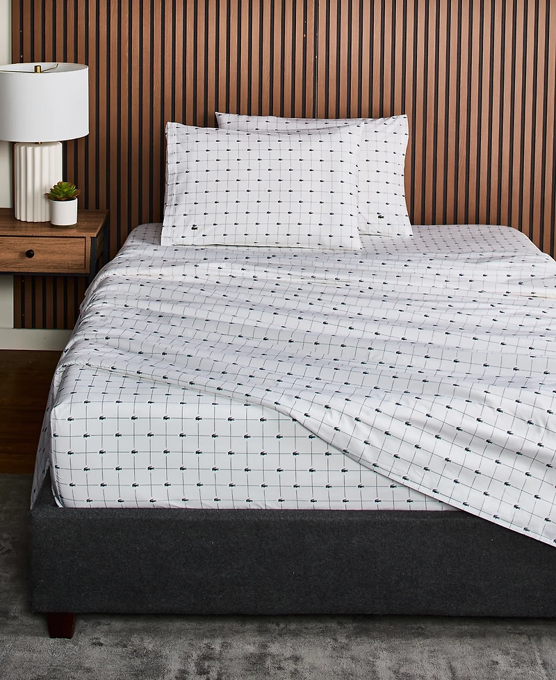 Lacoste Slice 200-Thread Count Cotton -Pc. Sheet Set