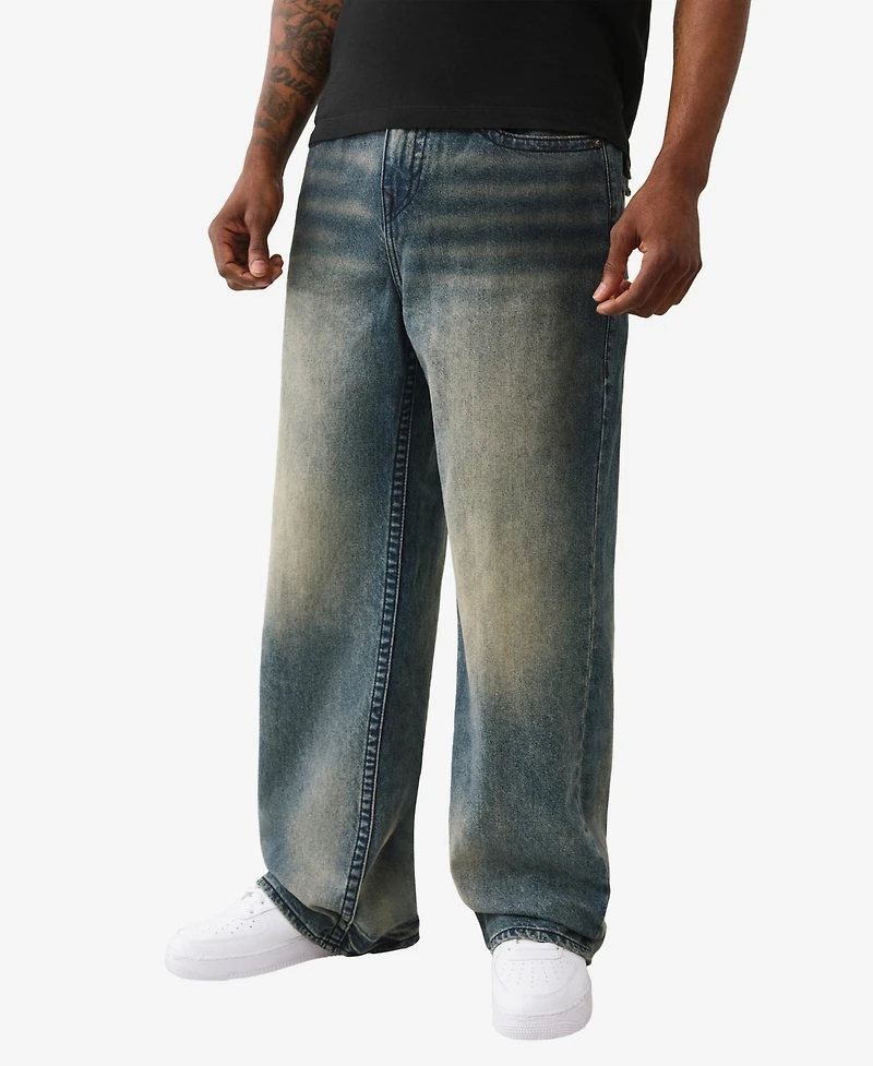 True Religion Men's Vinny Ultra Baggy Flap Jeans