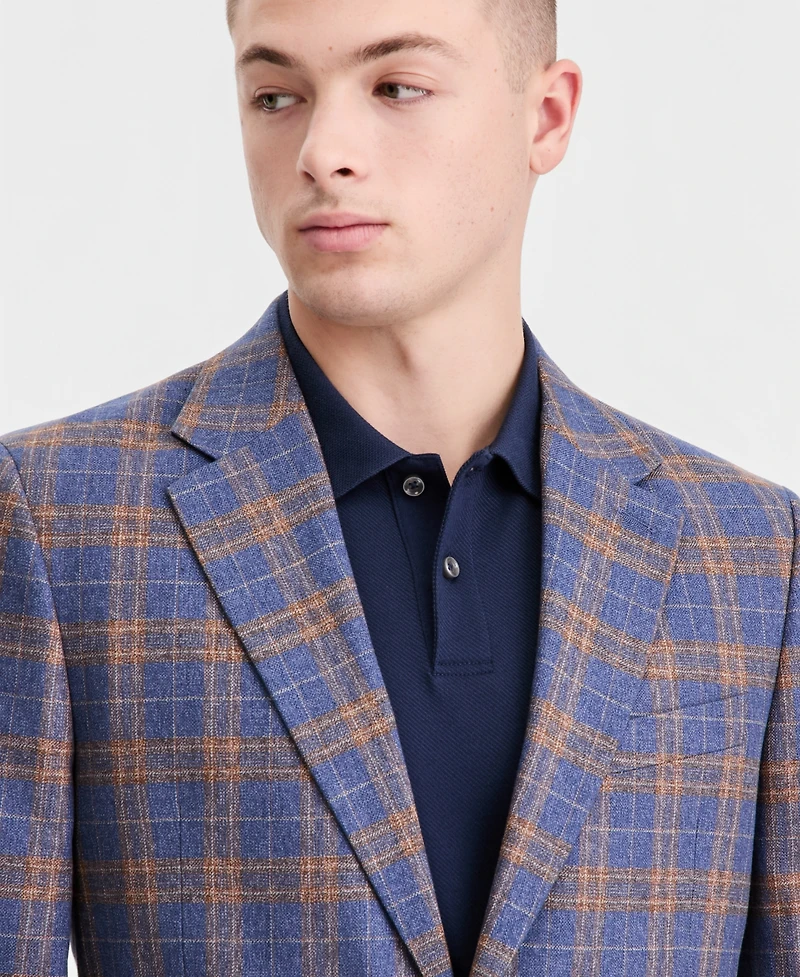 Nautica Men's Cotton & Linen Printed Modern-Fit Sport Coat
