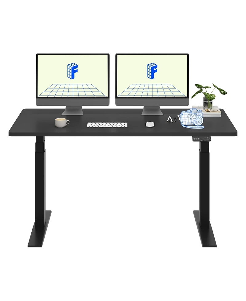 Flexispot E7-commercial Electric Adjustable Standing Desk, Rectangular Chipboard, Black