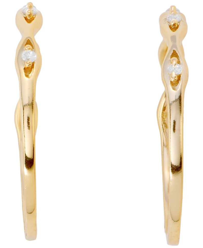 Macy's 2-Piece Cubic Zirconia Stackable Ring Set (0.15 ct. t.w.) in Gold over Sterling Silver