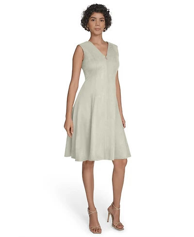 Calvin Klein Women's Sleeveless Fit and Flare Short Dress