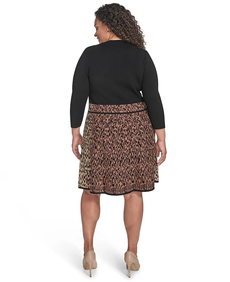 Eliza J Plus Twofer A-Line Short Dress