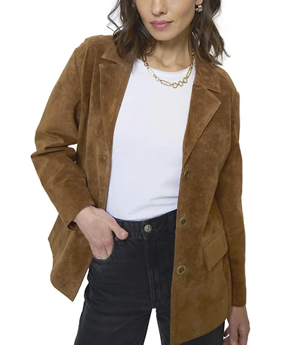 Central Park West Women's Atlas Suede Bf Blazer