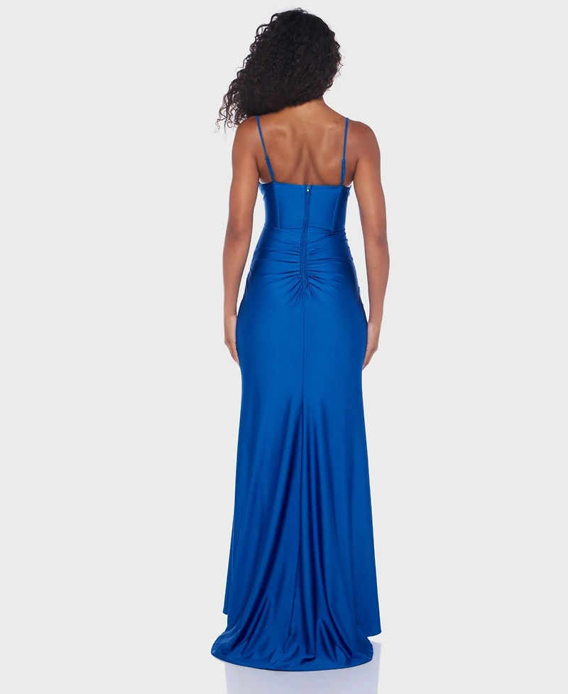 B Darlin Juniors' Corset Ruched Gown
