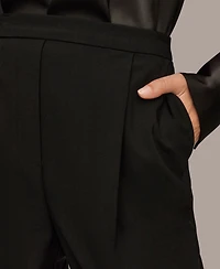 Donna Karan New York Women's Pleat Wide Leg Pull-On Pants