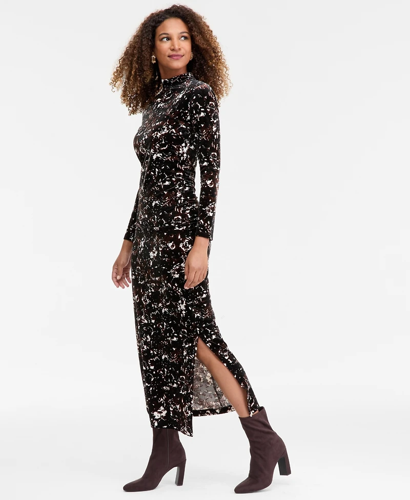 I.n.c. International Concepts Women's Velvet Shoulder Cutout Midi Dress, Macy's Exclusive