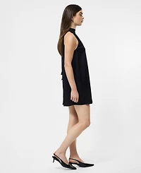 French Connection Women's Ennis Satin Micro Mini Babydoll Dress