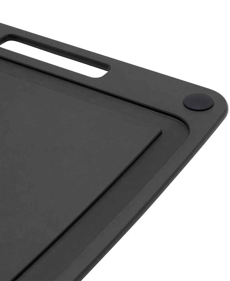 Zwilling Plant Fiber 14x11.25" Slate with Juice Grooves and Silicone Feet Cutting Board