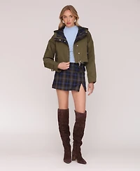 Avec Les Filles Women's Cropped Oversized Anorak Jacket