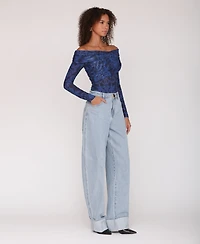 Avec Les Filles Women's Off-The-Shoulder Bodysuit Top