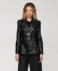 Avec Les Filles Women's Long Sleeve Hourglass Blazer