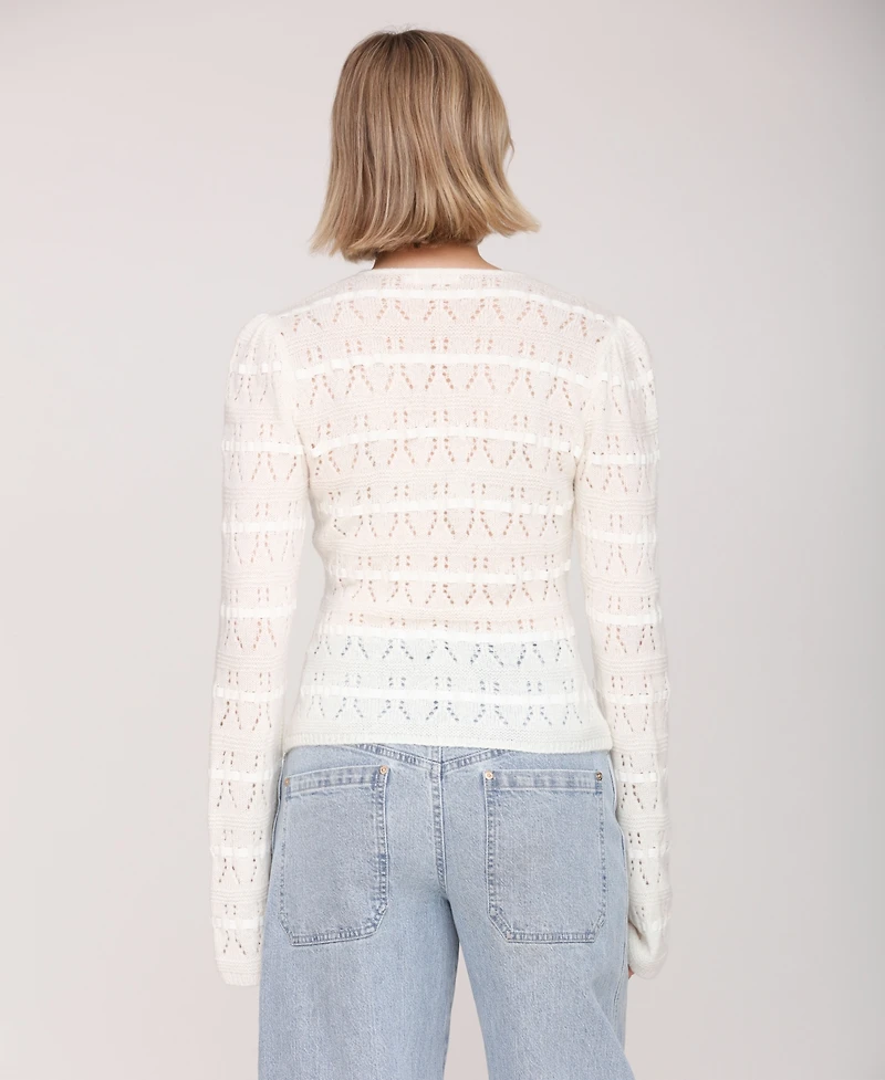 Avec Les Filles Women's Scoop Neck Cardigan