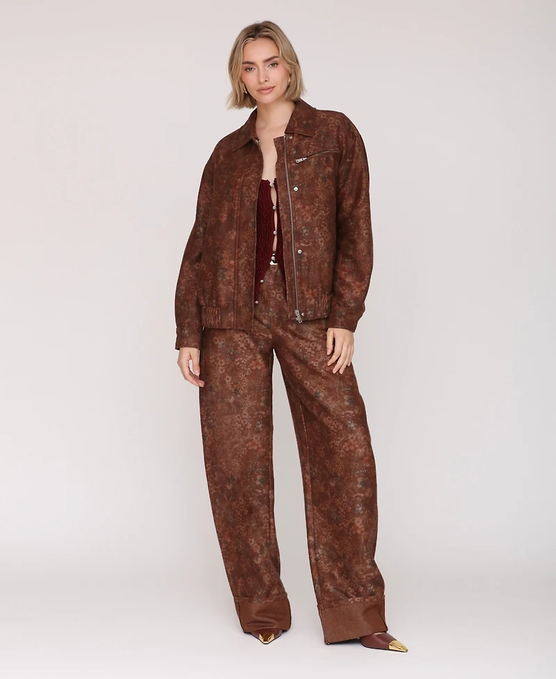 Avec Les Filles Women's Oversized Bomber Jacket