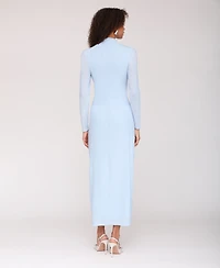 Avec Les Filles Women's Mock Neck Maxi Dress